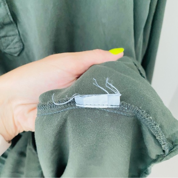 Old Navy Long Sleeve Pullover Dress Green Sz Medium - Picture 8 of 8